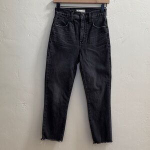 Madewell washed black the perfect vintage crop jeans size 24
